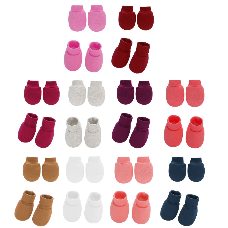 Baby Mittens Scratch - Set Penutup Sarung Tangan Katun Lembut