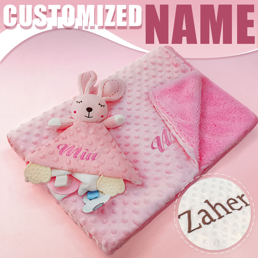 Baby Clothing Gift Set - Personalisasi nama bayi selimut keamanan bayi