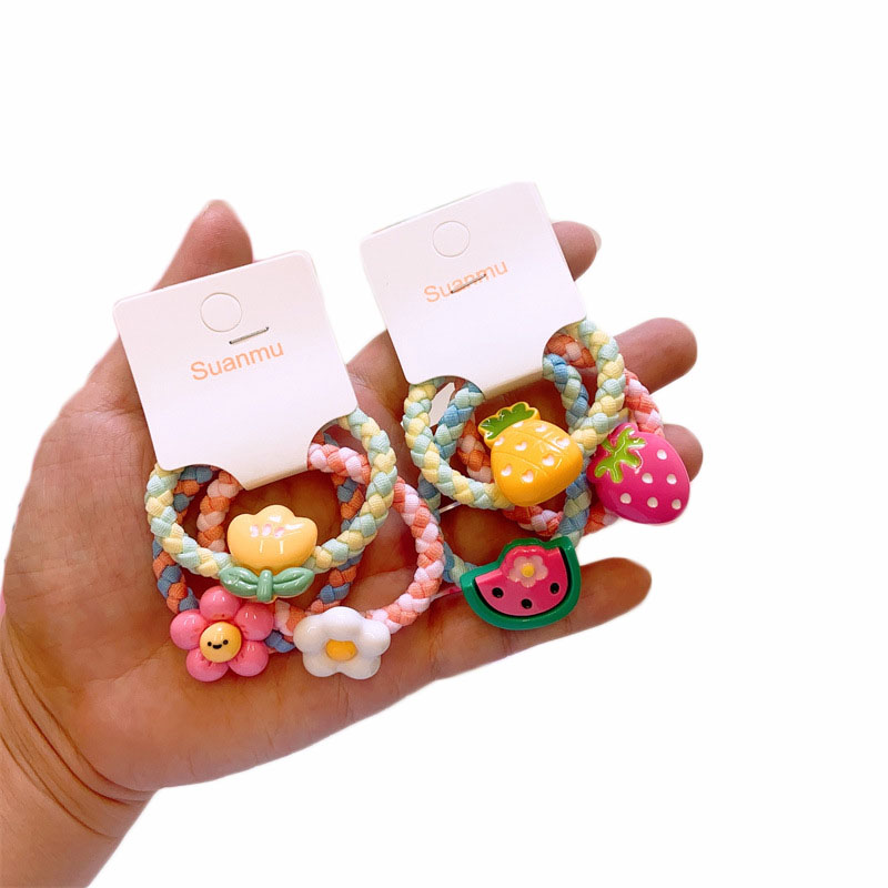 Newborn Gift Set - 3 buah/set ikat rambut buah bunga