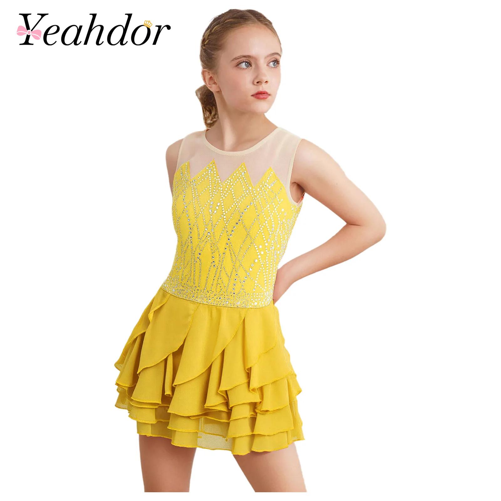 Baby Clothing Sizes - Gadis Mesh Figure Skating Gaun Tari