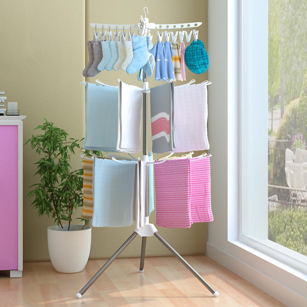 Rak Pengering Lipat 3 Tingkat  - Baby Clothing Hangers ulasan dan harga