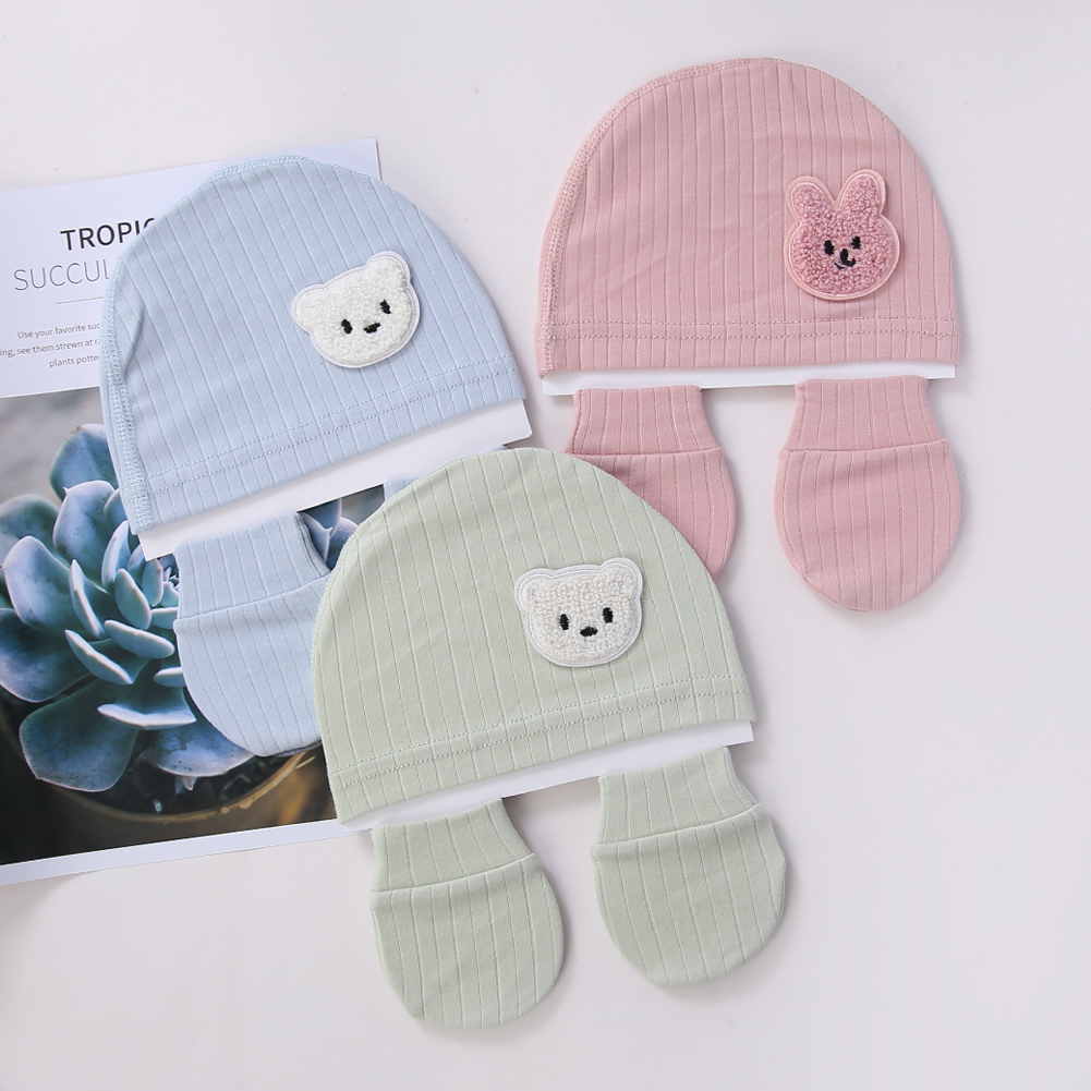 3 buah/set topi katun untuk ba - Baby Mittens Scratch ulasan dan harga