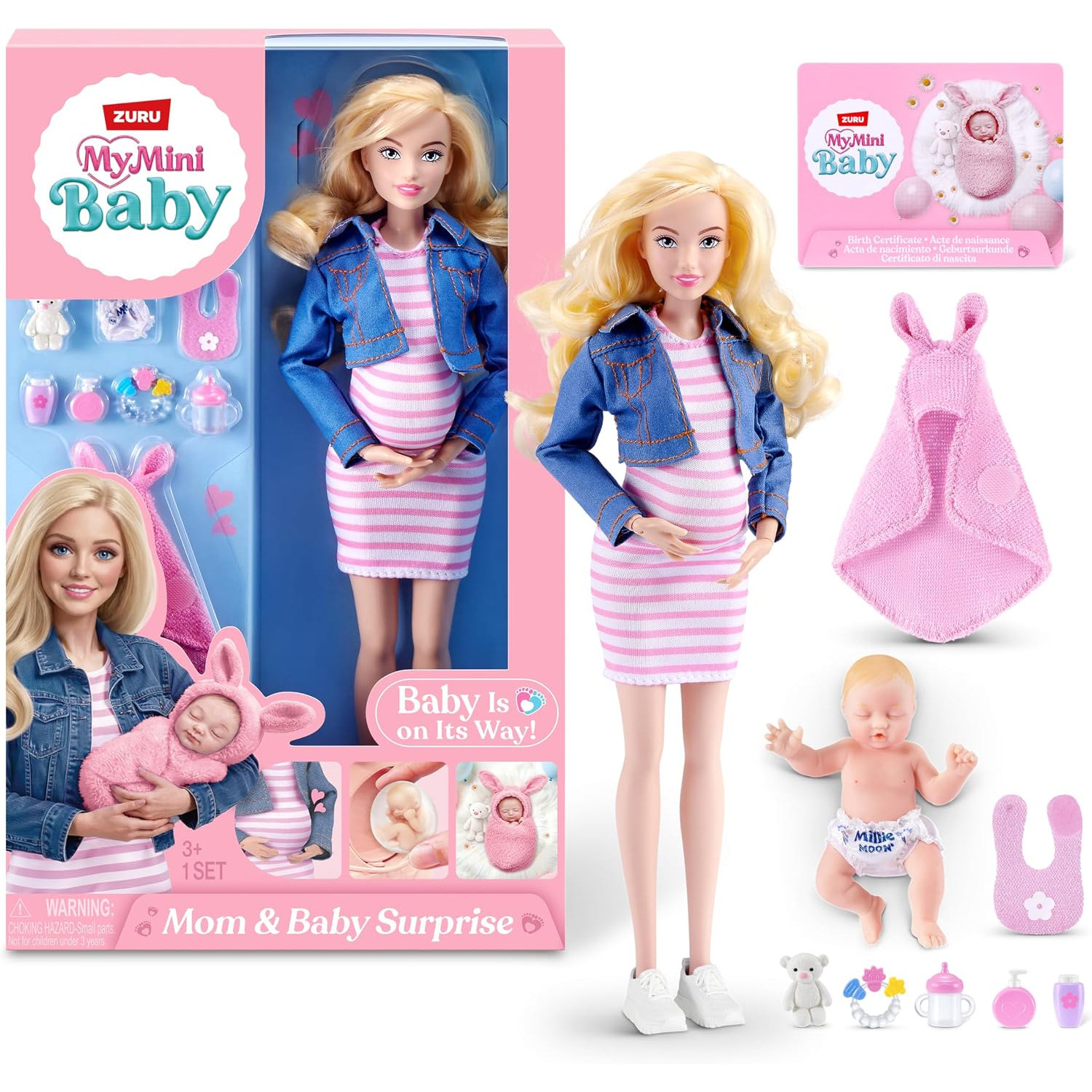Zuru My Mini Baby Pregnant Dol - Newborn Gift Set ulasan dan harga