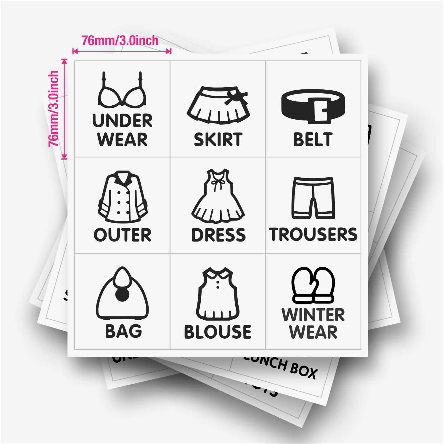 9 Buah/Lembar, Label Organizer - Baby Clothing Us ulasan dan harga
