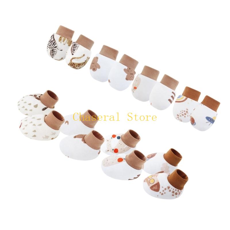 E7CE 4 Set Sarung Tangan Katun - Baby Mittens Scratch ulasan dan harga
